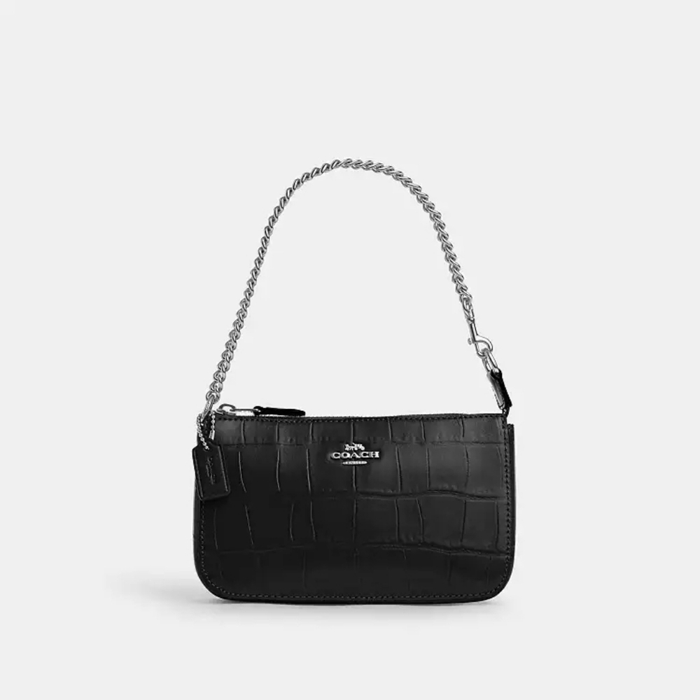New!☪️ Coach Black Croc-Patterned Nolita 19 - Picture 7 of 7